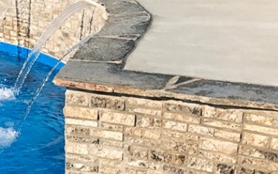 Flagstone Coping for pool deck edge